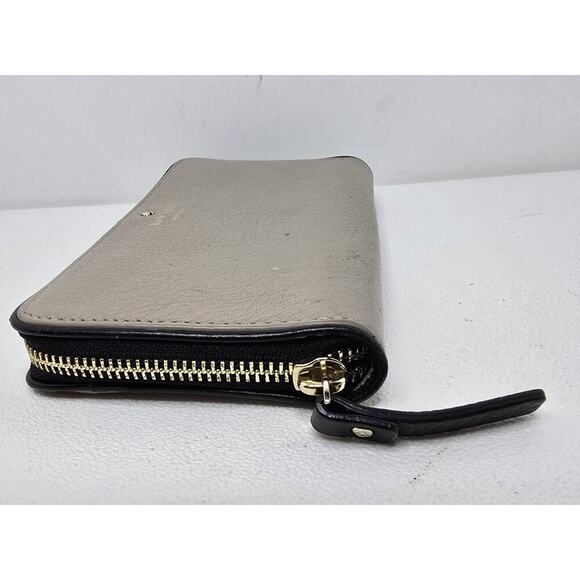 kate spade NY Continental Wallet Cobble Hill Leather Zip Around Lacey Beige - Picture 6 of 11